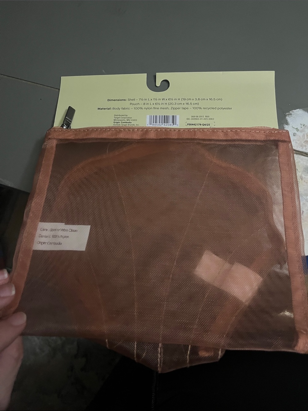 Open Story Mesh Shell Pouch Set - Rust (2 Piece) - Picture 3 of 3